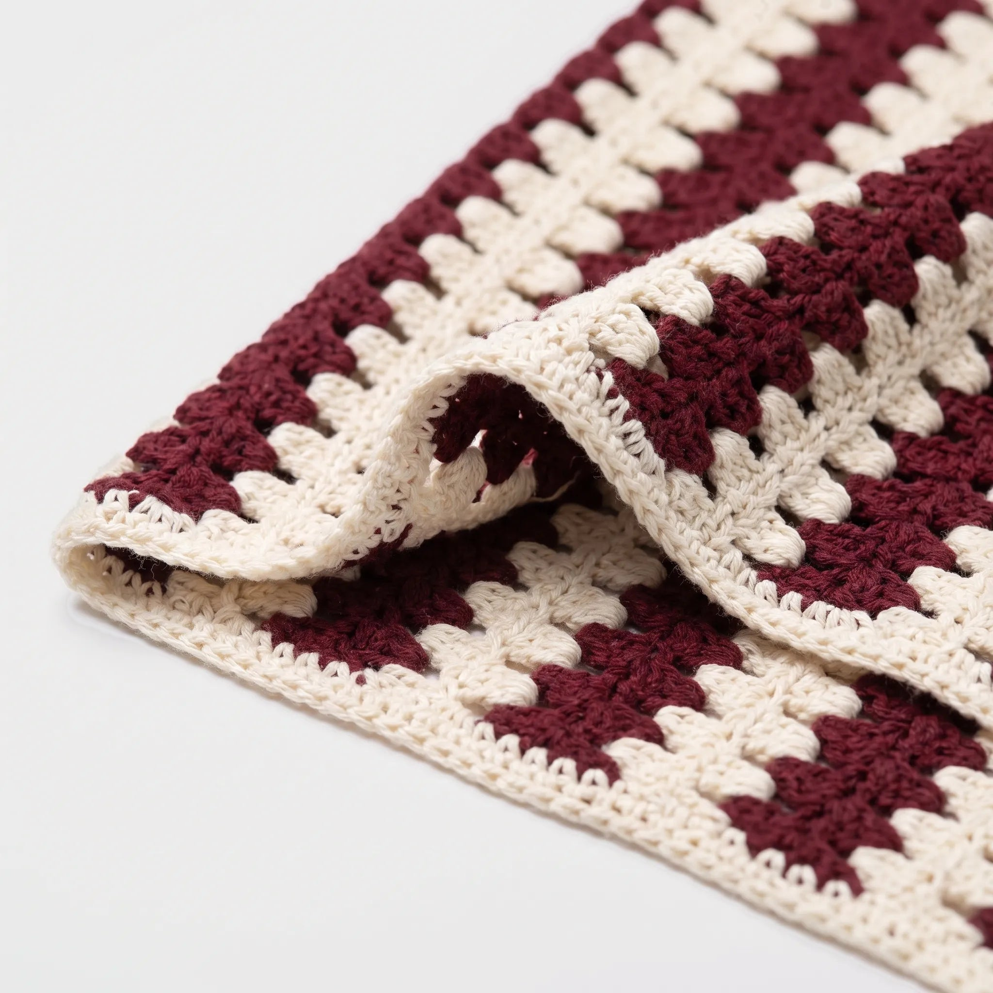 Gestricktes Camp-Shirt mit Streifen, Burgund