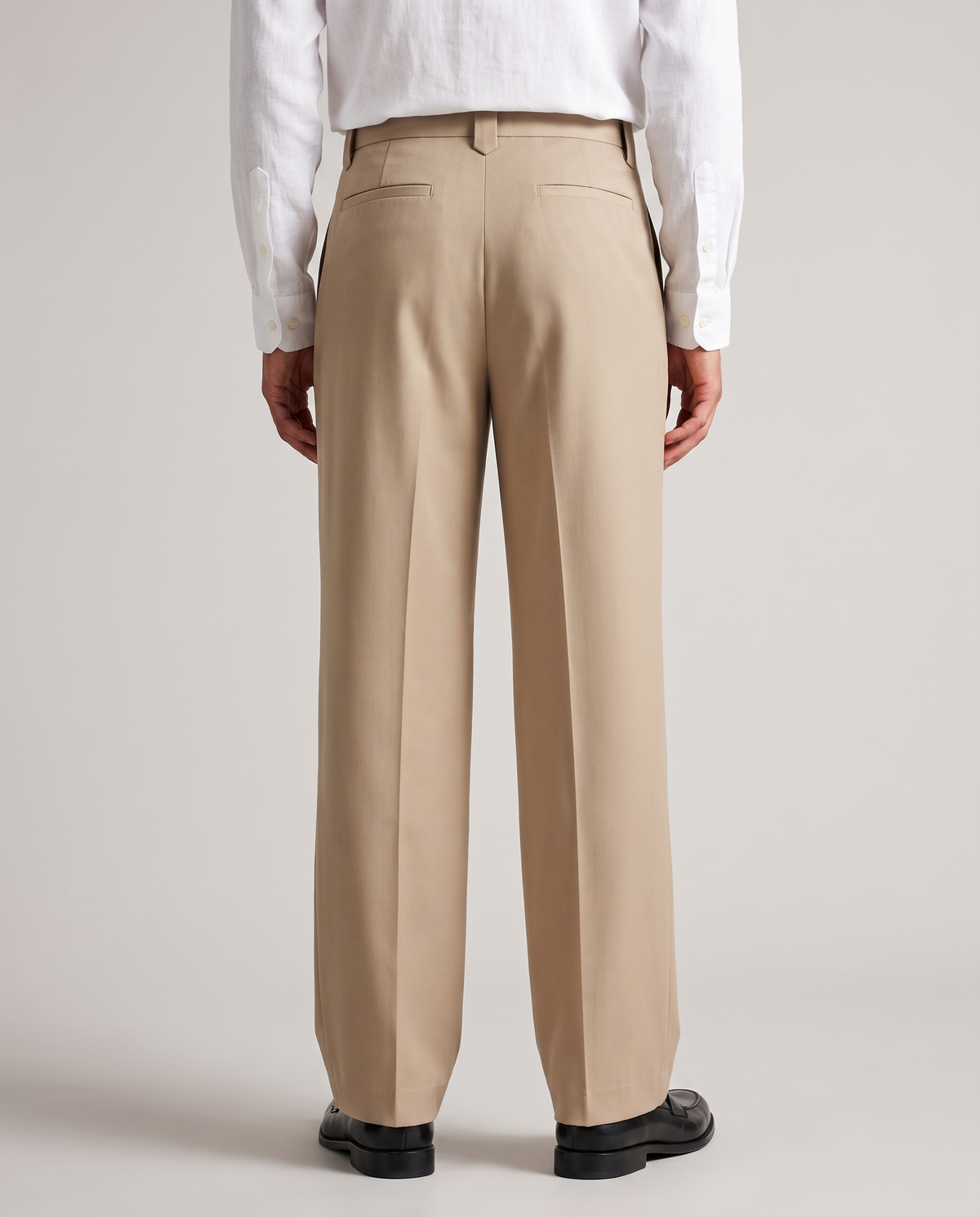 Wide-Leg Trousers, Beige