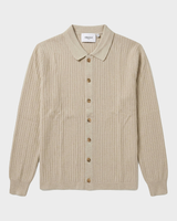 Bellagio Ribbed Button-Front Knit Cardigan - Cream view 4