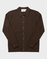 Bellagio Ribbed Button-Front Knit Cardigan - Espresso view 4