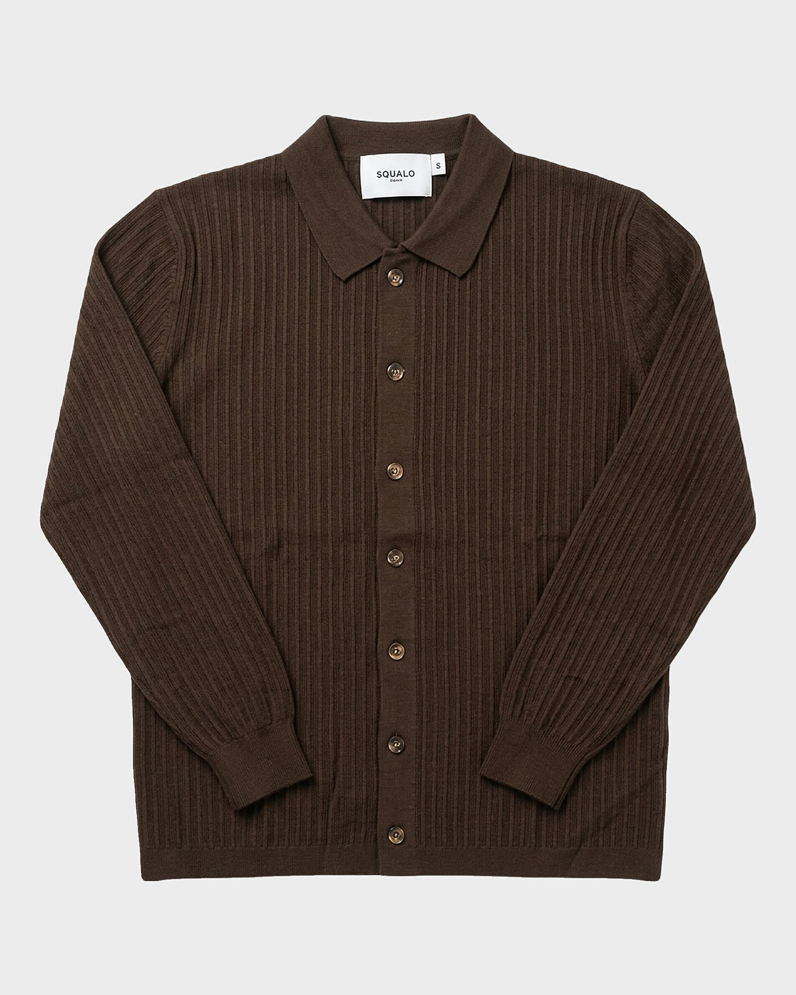 Bellagio Ribbed Button-Front Knit Cardigan - Espresso
