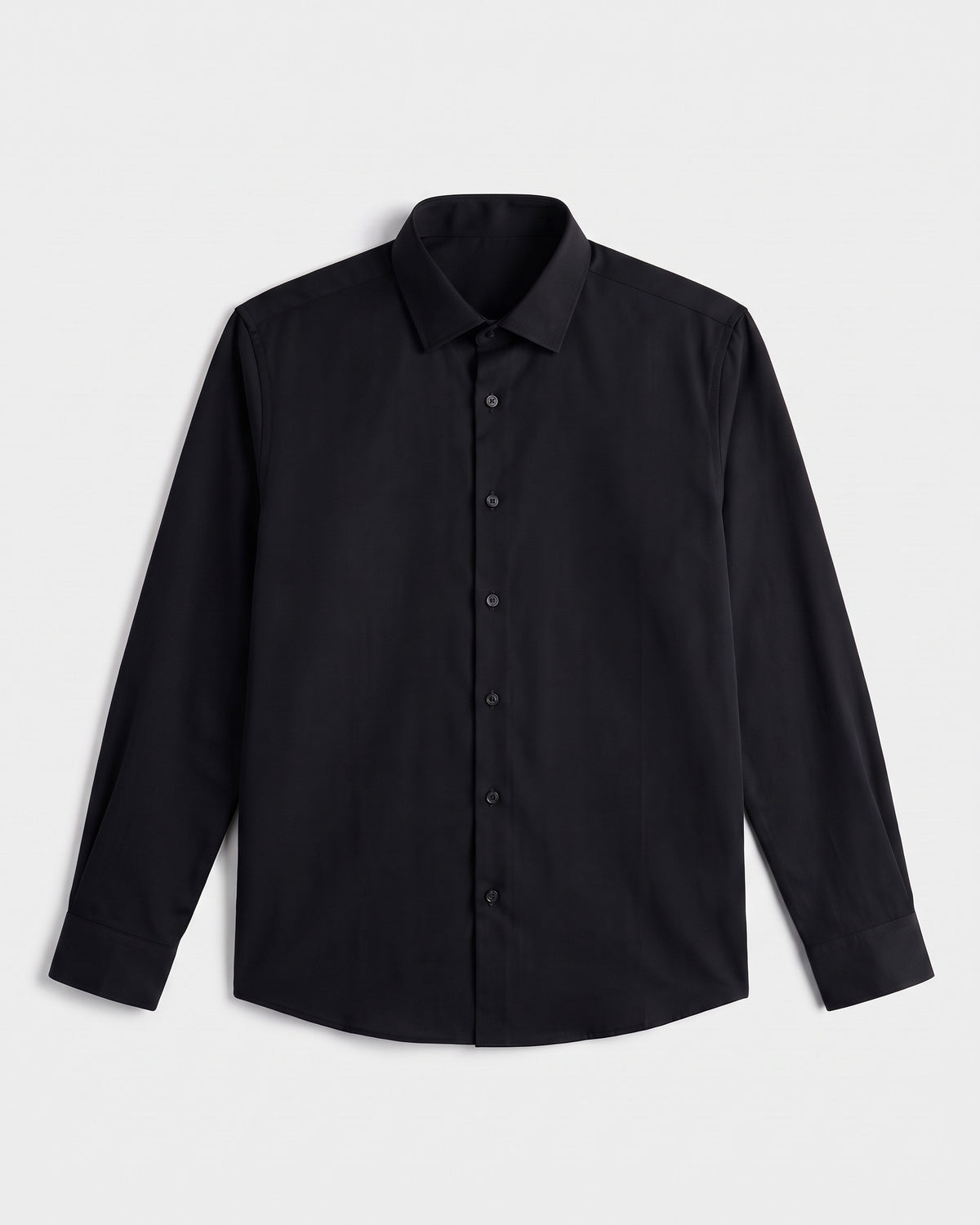 Fermo Non-Iron Stretch Long Sleeve Shirt - Black