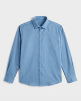 Fermo Non-Iron Stretch Long Sleeve Shirt - Blue view 4