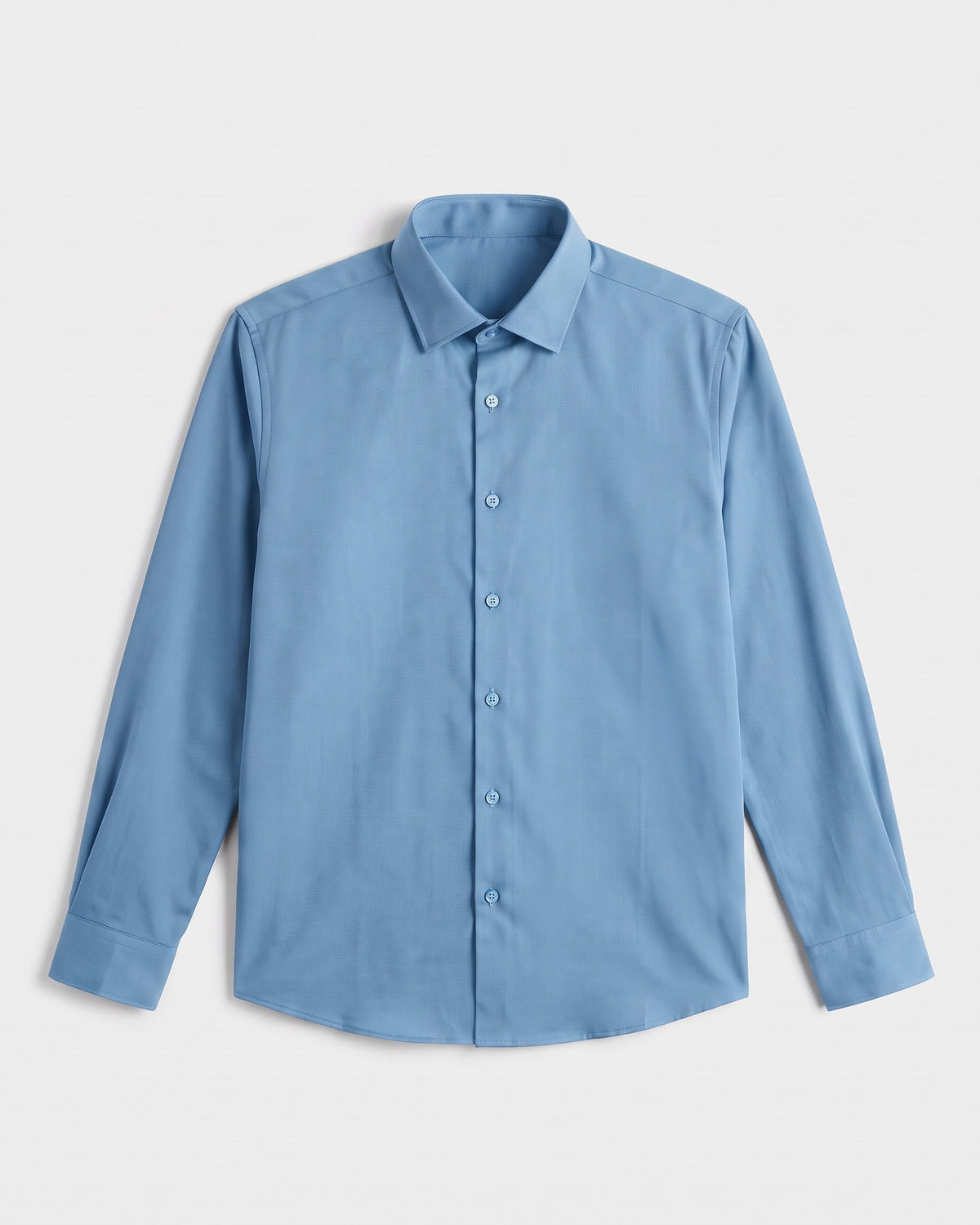 Fermo Non-Iron Stretch Long Sleeve Shirt - Blue