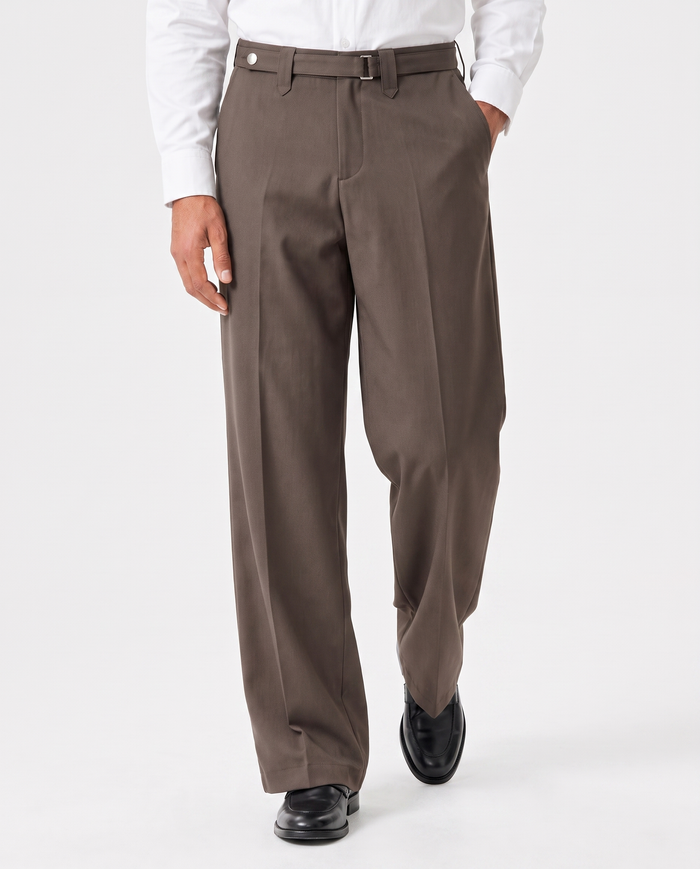 Wide-Leg Trousers, Brown