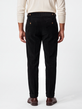 Cervo Pleated Corduroy Gurkha Trouser - Black view 5