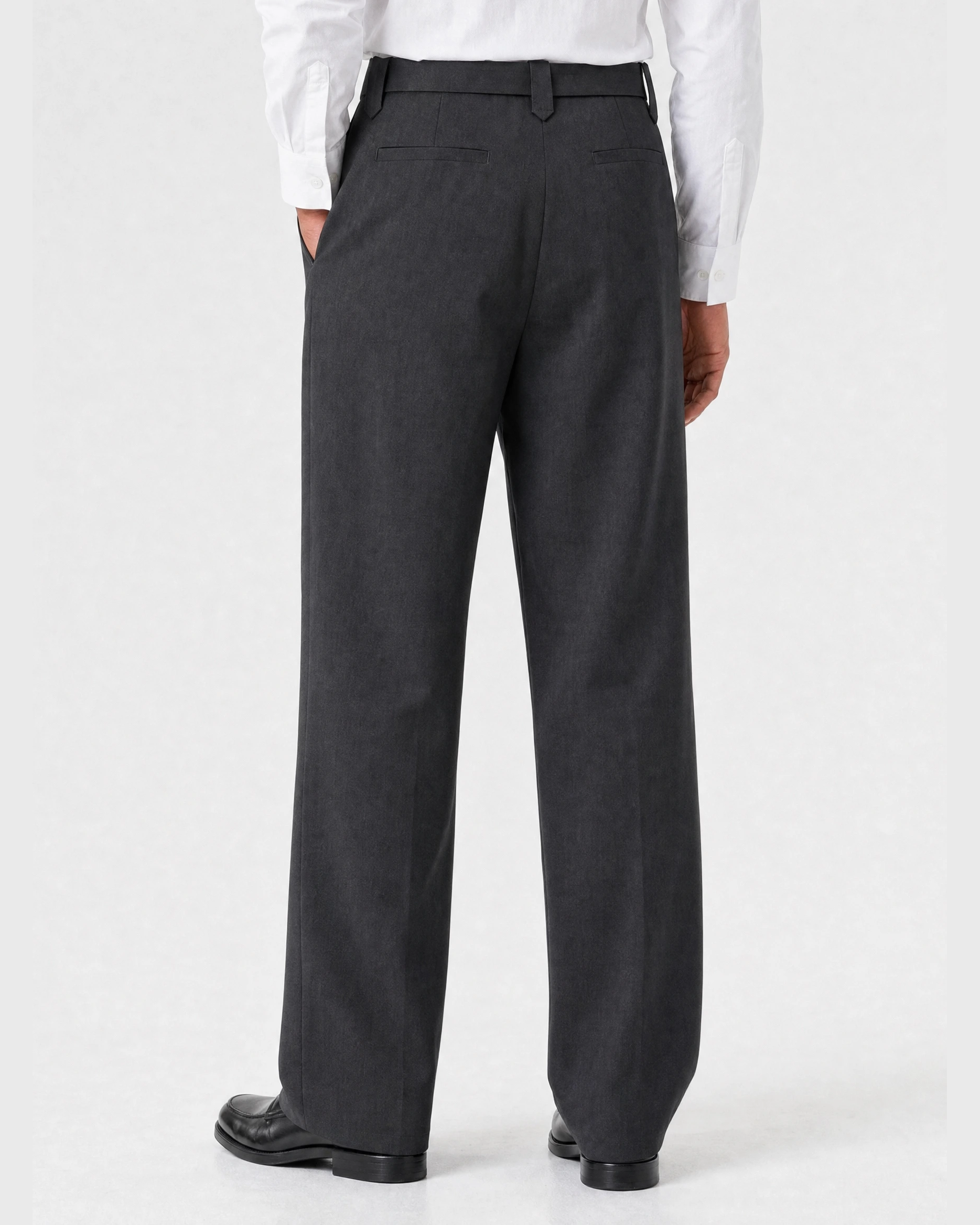 Wide-Leg Trousers, Black