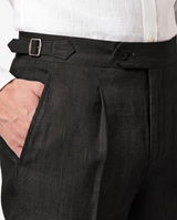 Geplooide Linnen Broek, Houtskoolgrijs view 2