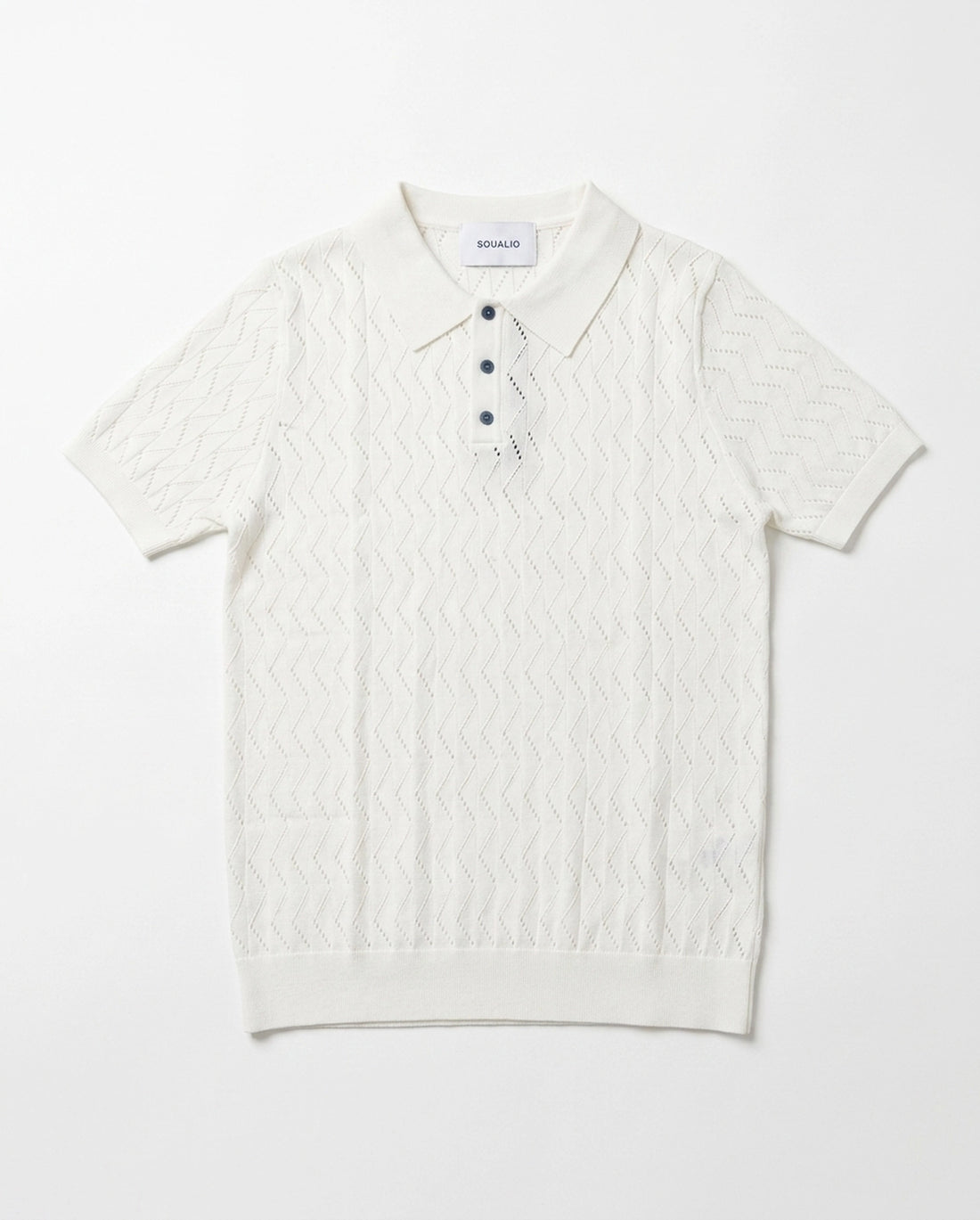 Open Collar Knit Polo