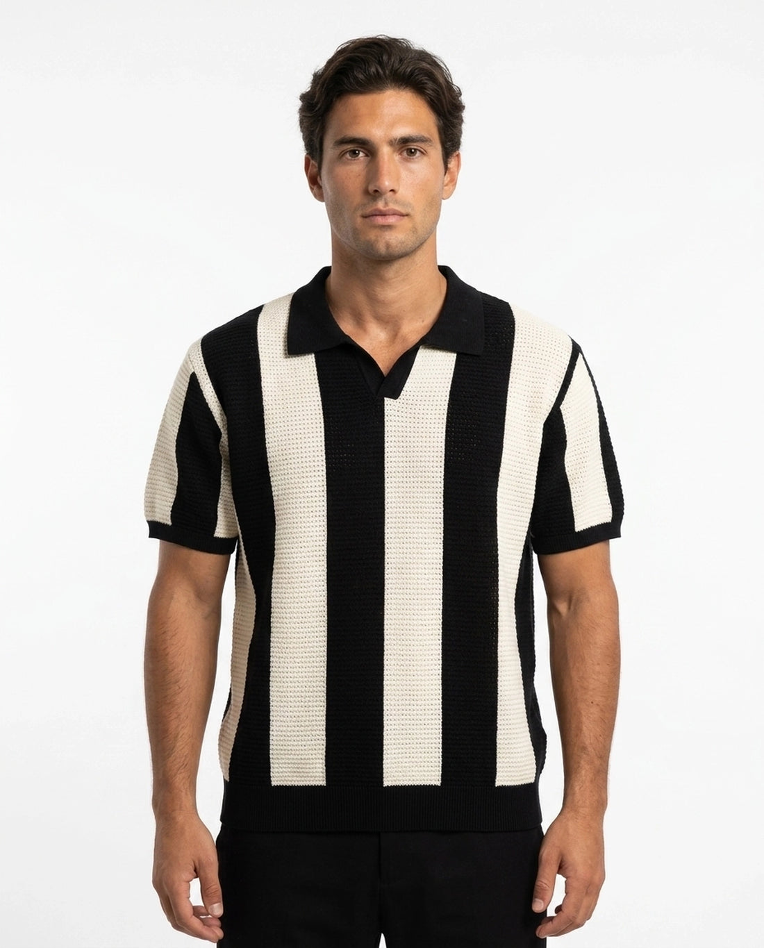Rib Collar Knit Polo