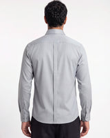 Fermo Non-Iron Stretch Long Sleeve Shirt - Grey view 3