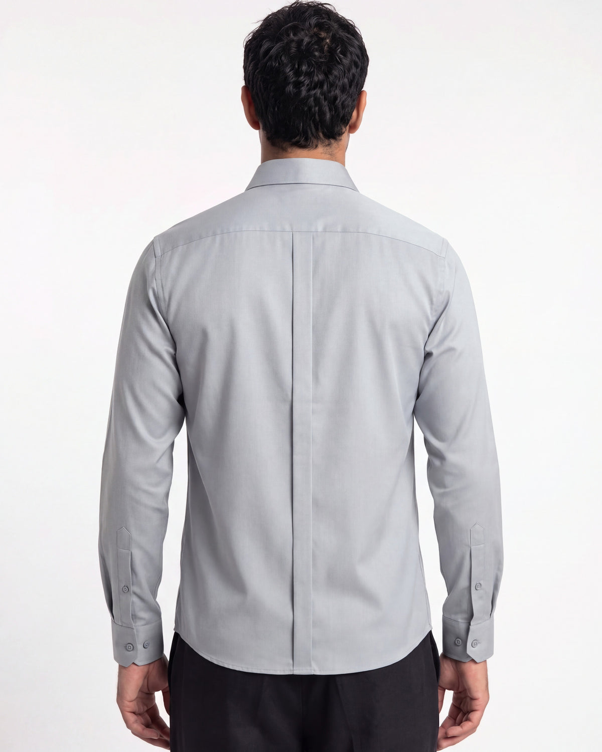 Fermo Non-Iron Stretch Long Sleeve Shirt - Grey