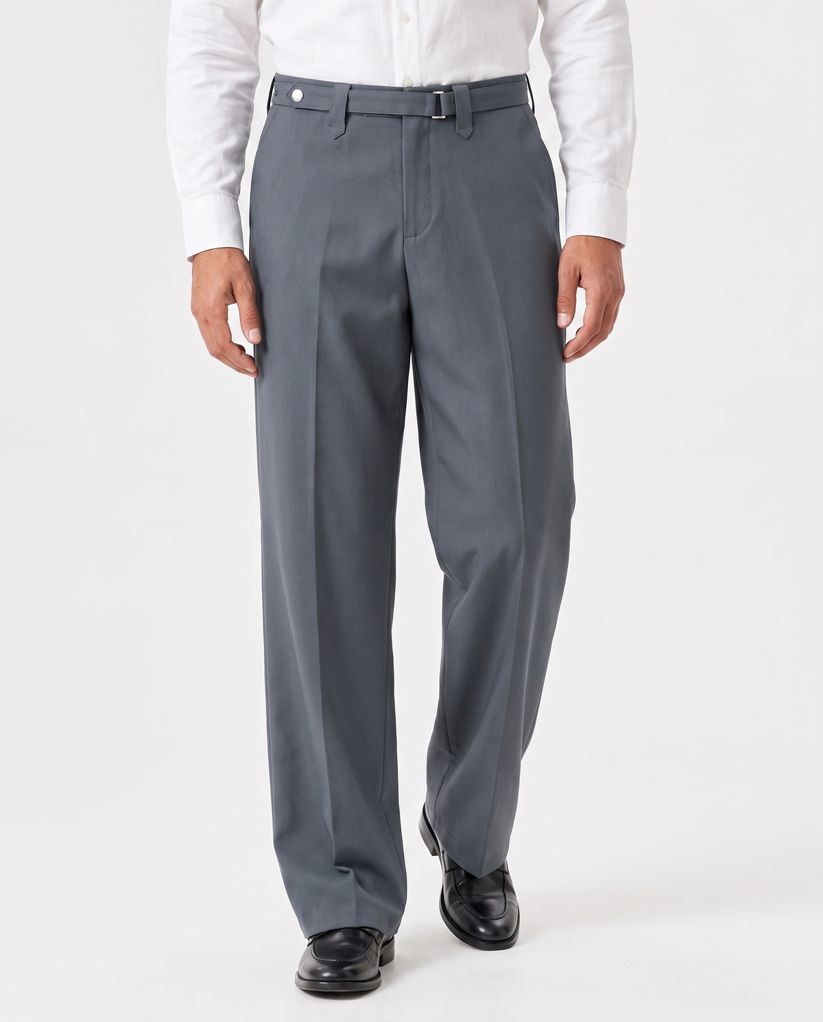 Wide-Leg Trousers, Grey