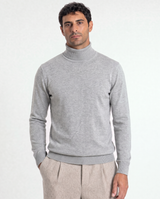 Milano Fine-Gauge Knit Turtleneck - Grey view 1
