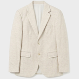 Linnen blazer, Naturel view 3