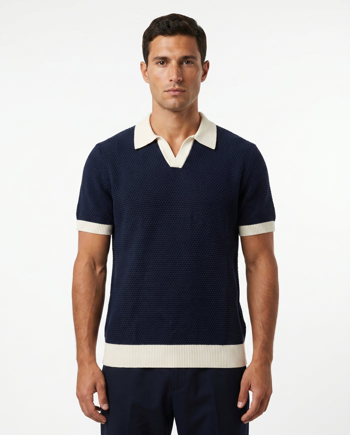 Marina Textured Knit Polo