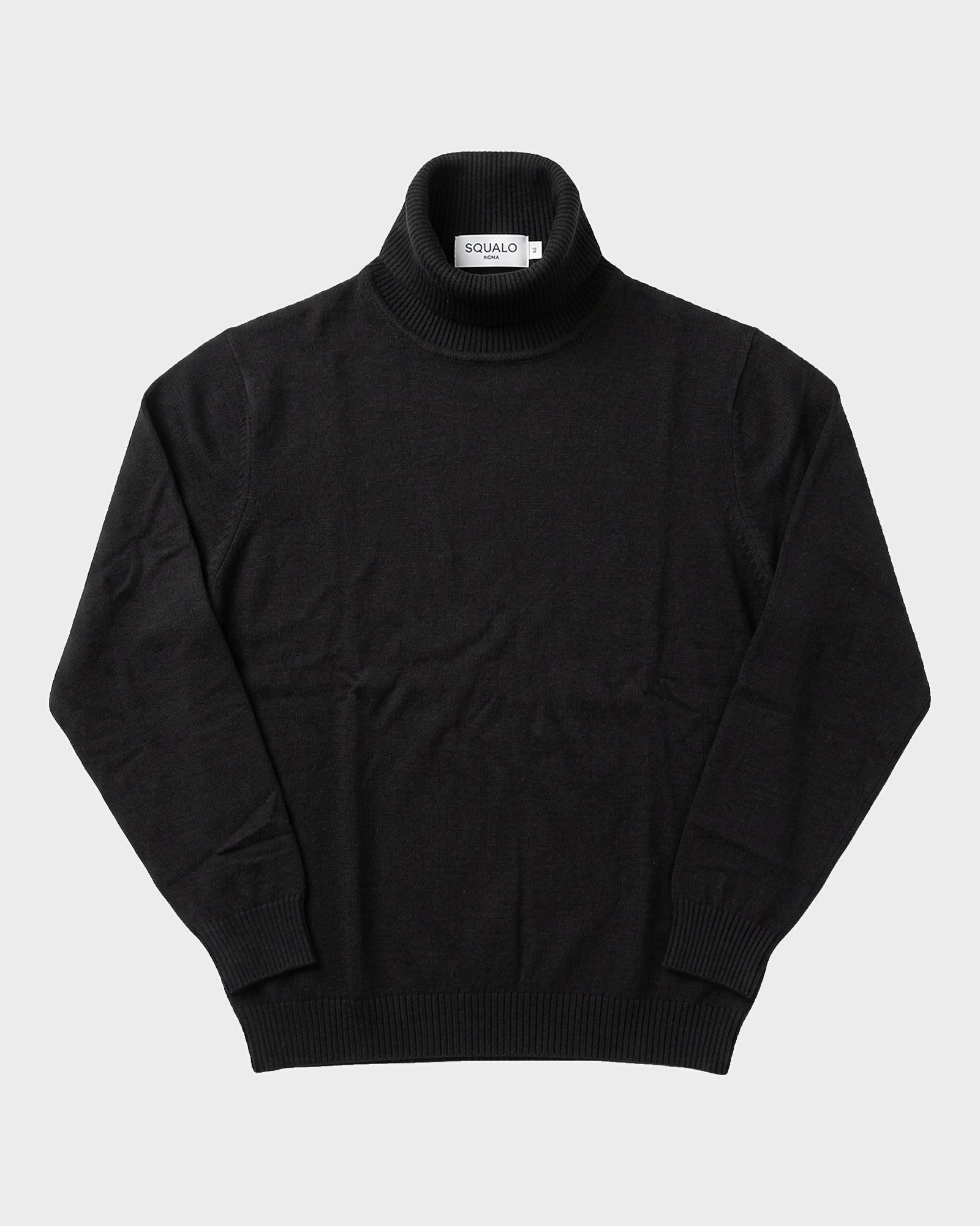 Milano Fine-Gauge Knit Turtleneck - Black