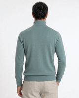 Milano Fine-Gauge Knit Turtleneck - Sage Green view 3