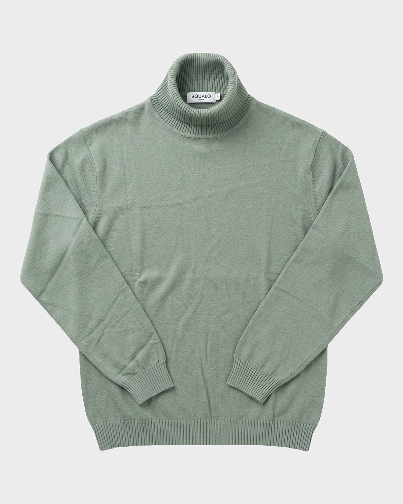 Milano Fine-Gauge Knit Turtleneck - Sage Green