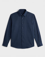 Fermo Non-Iron Stretch Long Sleeve Shirt - Navy view 4