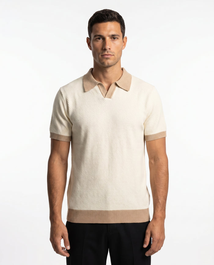 Panna Twill-Knit Polo