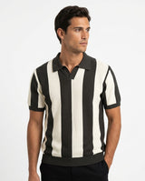 Carbone Striped Knit Polo view 2