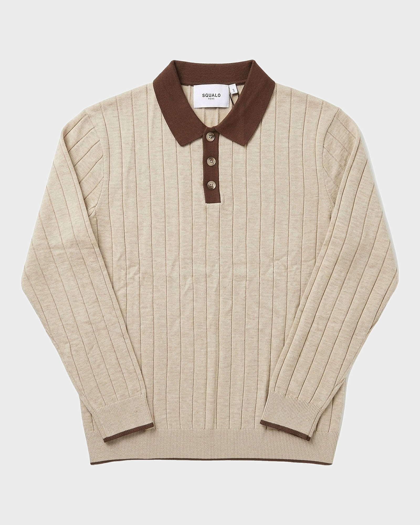 Portofino Tipped Contrast-Collar Knit Polo - Cream