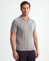 Ribbed Knit Polo, Grey view 2