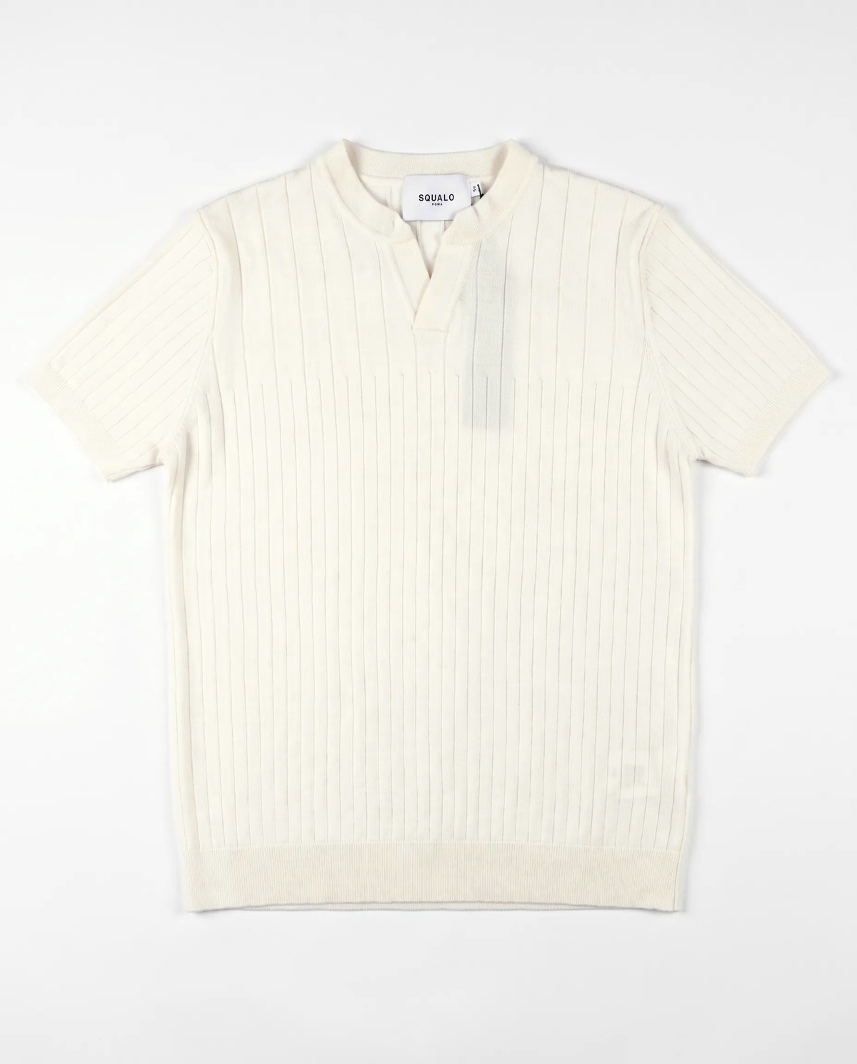 Ribbed Knit Tee, Cream