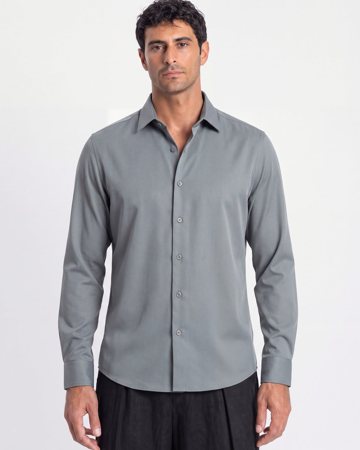 Fermo Non-Iron Stretch Long Sleeve Shirt - Sage