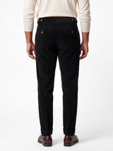 Cervo Pleated Corduroy Gurkha Trouser - Black view 5