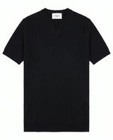 Ribbed Knit Tee - Black view 4