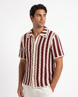 Amalfi Striped Crochet Shirt view 2