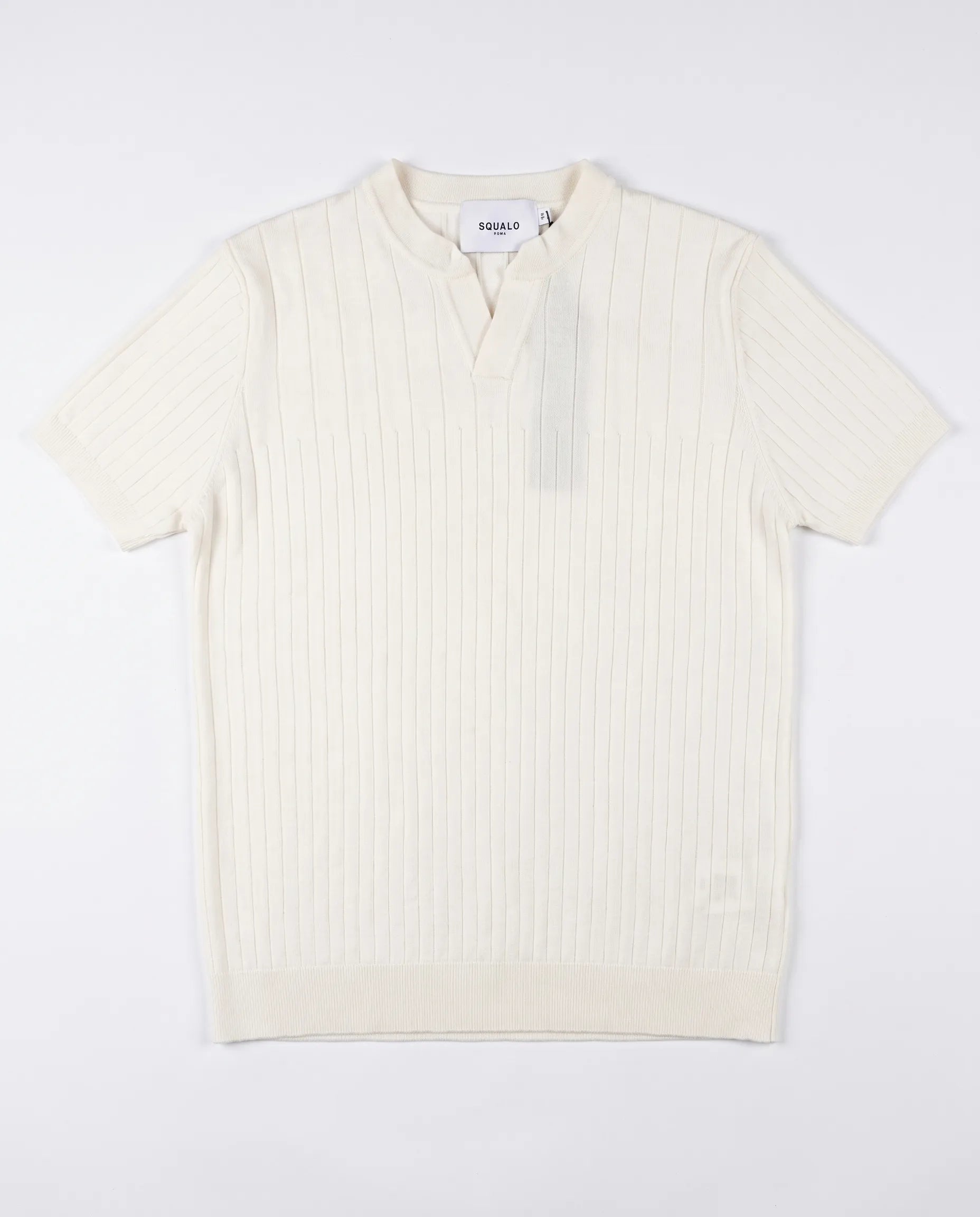 Ribbed Knit Tee - Cream