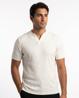 Ribbed Knit Tee - Cream view 2