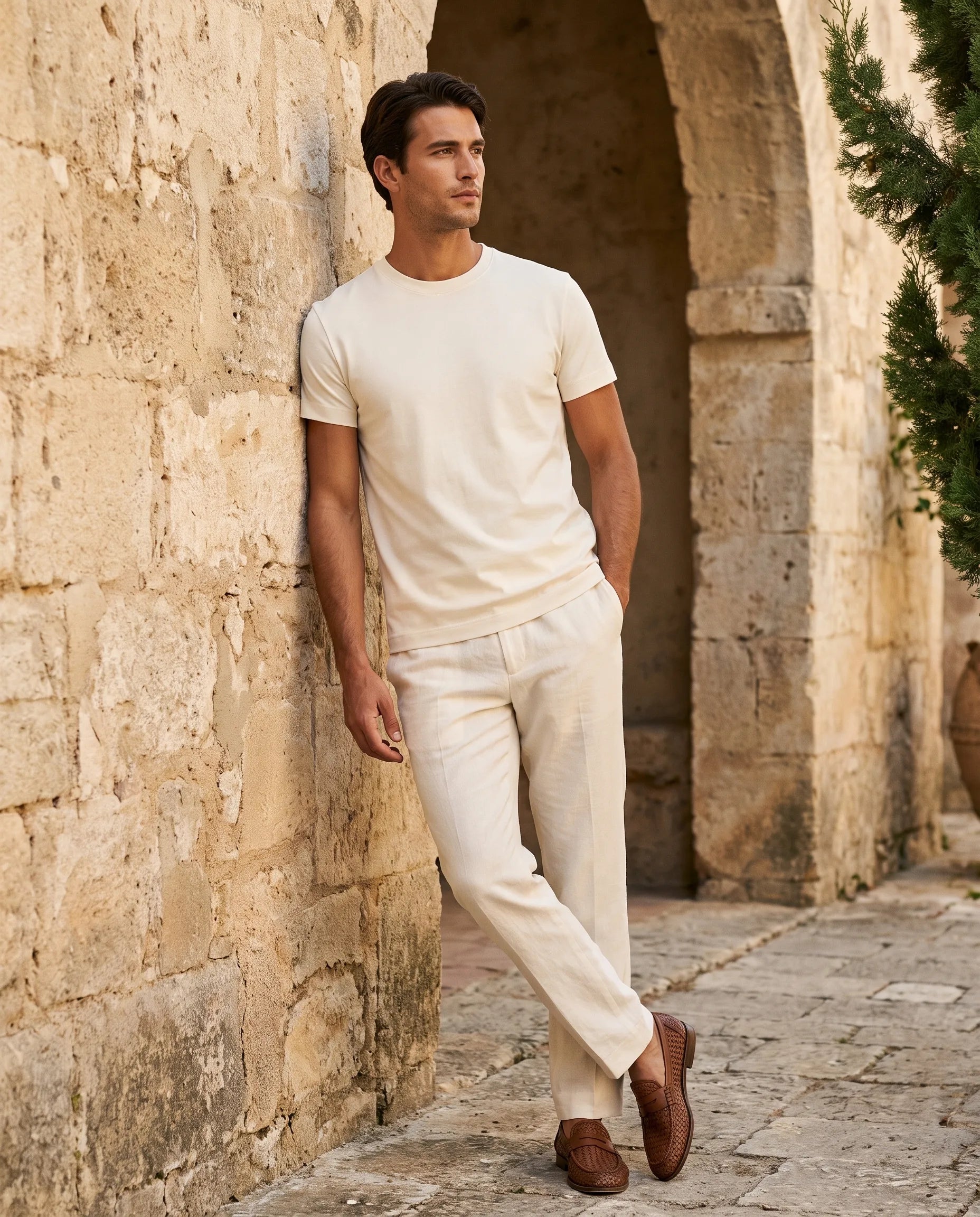 Supima Cotton Tee - Cream