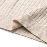 Ribbed Knit Tee - Oatmeal view 4