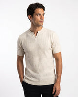 Ribbed Knit Tee - Oatmeal view 2