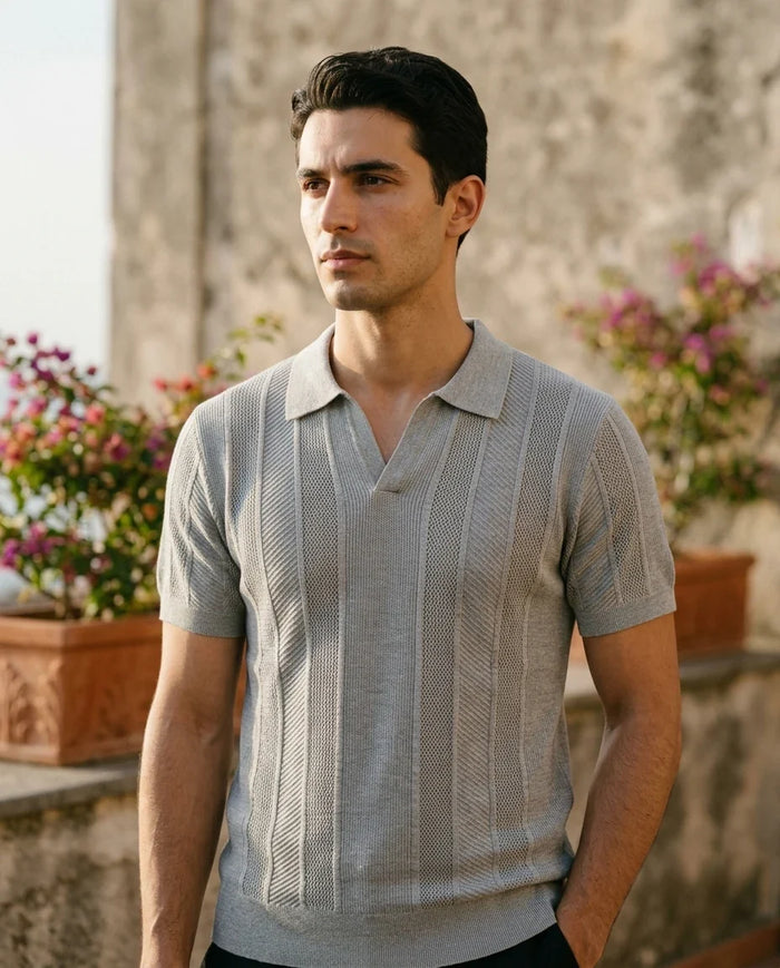 Fine-Gauge Knit Polo