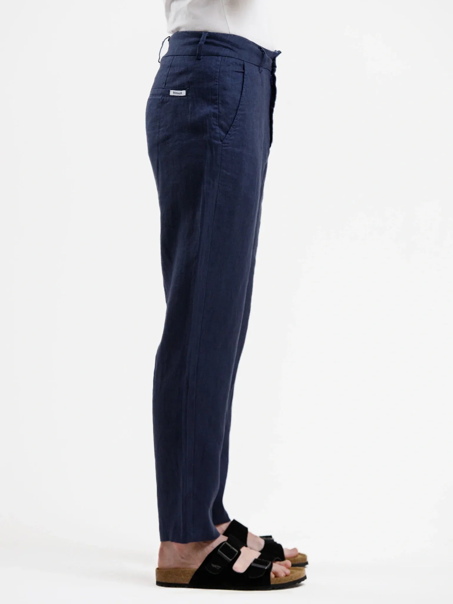 Linen Trouser - Navy