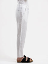 Linen Trouser - White view 3