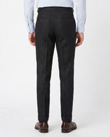 Pleated Linen Trousers, Charcoal view 2