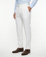 Faltenhose aus Leinen, Elfenbein view 3