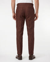 Plissierte Leinenhose, Schokolade view 2