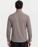 Fermo Non-Iron Stretch Long Sleeve Shirt - Taupe view 3