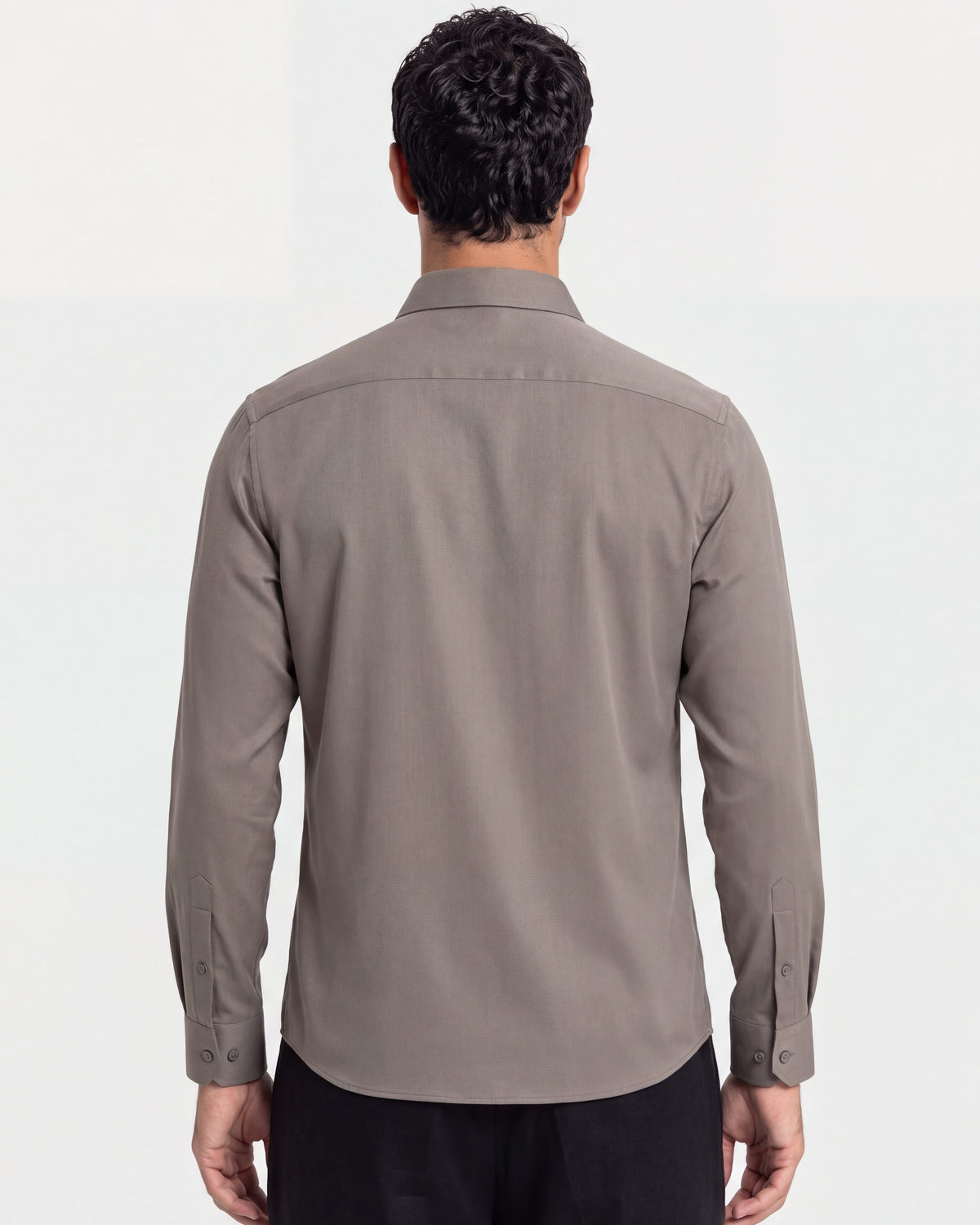 Fermo Non-Iron Stretch Long Sleeve Shirt - Taupe