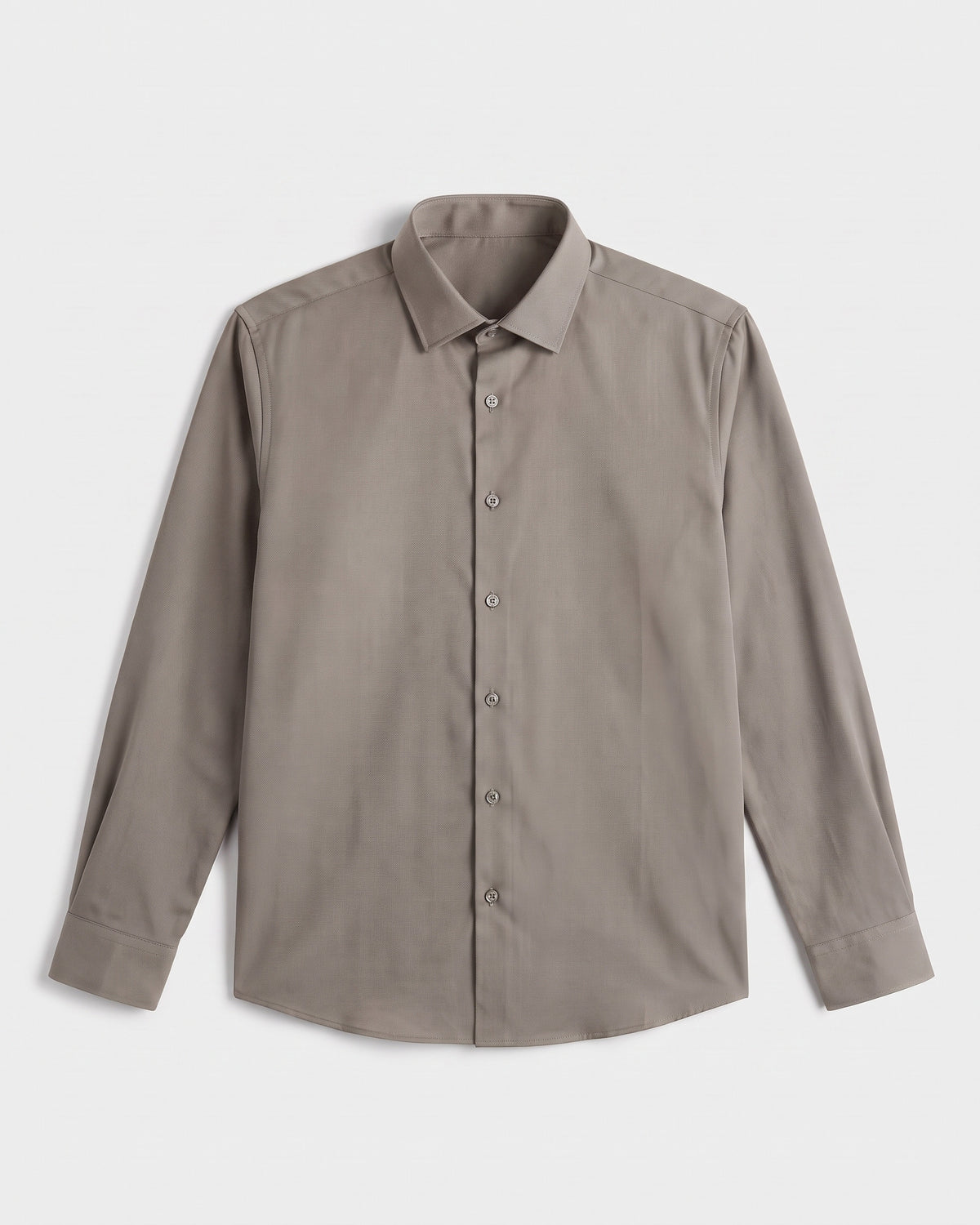 Fermo Non-Iron Stretch Long Sleeve Shirt - Taupe