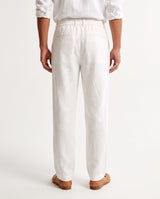 Procida Elastic-Waist Linen Trouser - White view 5