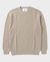 Verona Ribbed Mid-Weight Knit Crew - Beige view 4