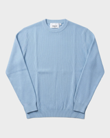 Verona Ribbed Mid-Weight Knit Crew - Powder Blue view 4